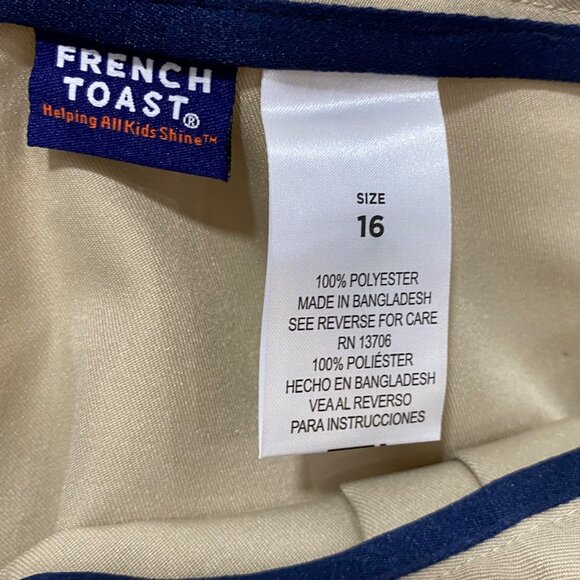 French Toast Girls Beige Pleated School Uniform Skirt Bundle Size 16 Adjustable - Picture 4 of 7